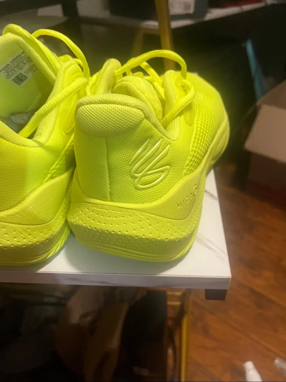 Under Armour Neon Yellow Kids Sneakers